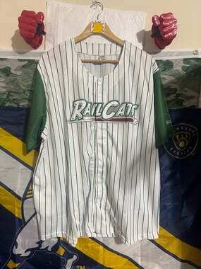 Gary SouthShore RailCats Minor League Baseball Pinstripe Giveaway Jersey